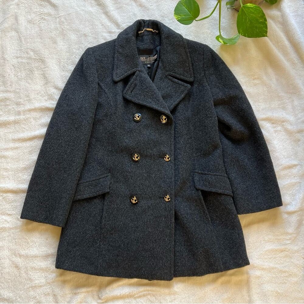 St John Coat Collection Dark Grey Nautical Pea Coat